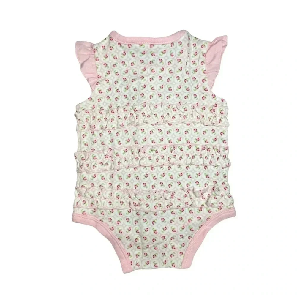 Outfit Bundle! - Yellow Dress Set & Pink Floral Romper, 0-3 Months